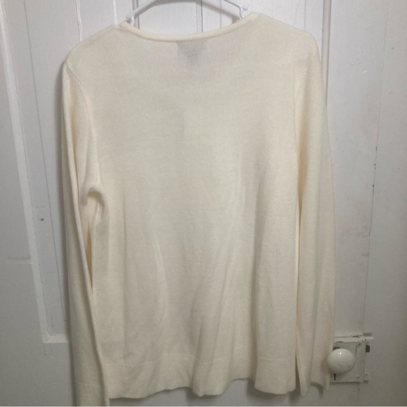 NWT Laura Scott long sleeve beaded collar dress shirt size large - Picture 2 of 4